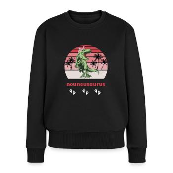 nanny saurus Dinosaur T rex - Women's Premium Organic Jumper - black - Front - Julia (174cm)