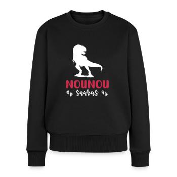 nanny saurus Dinosaur T rex - Women's Premium Organic Jumper - black - Front - Julia (174cm)