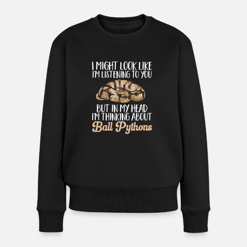 Ball Python Snake King Python - Pull Premium bio Femme - noir
