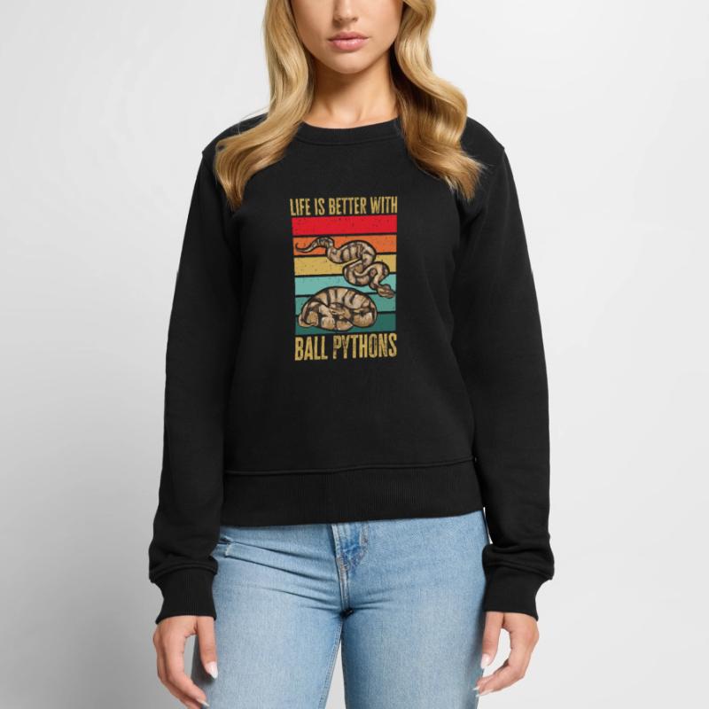 Ball Python Snake King Python Women's Premium Organic Jumper