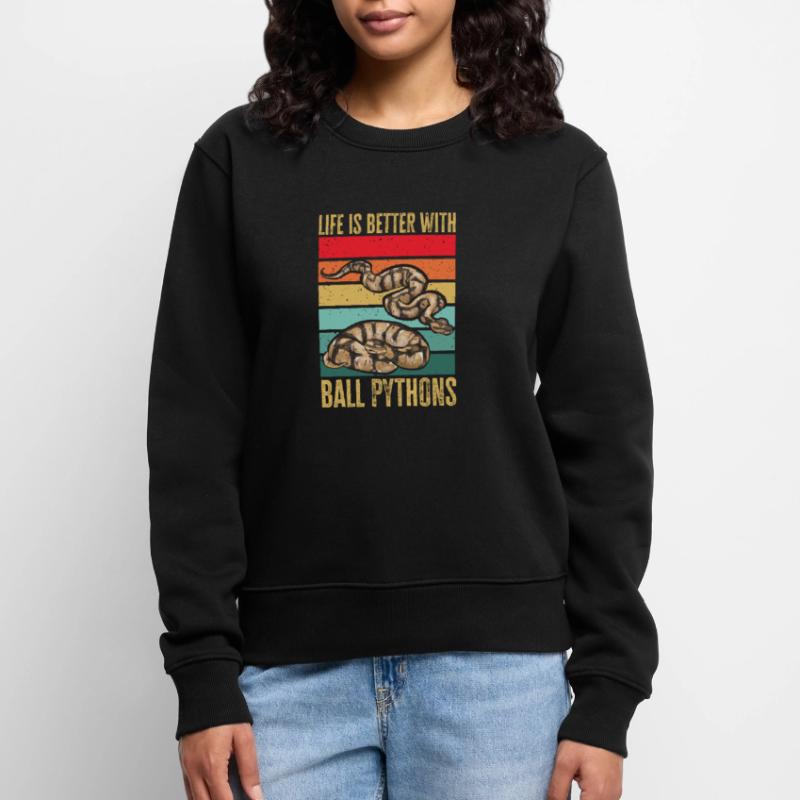 Ball Python Schlange Königspython Frauen Premium Bio Pullover