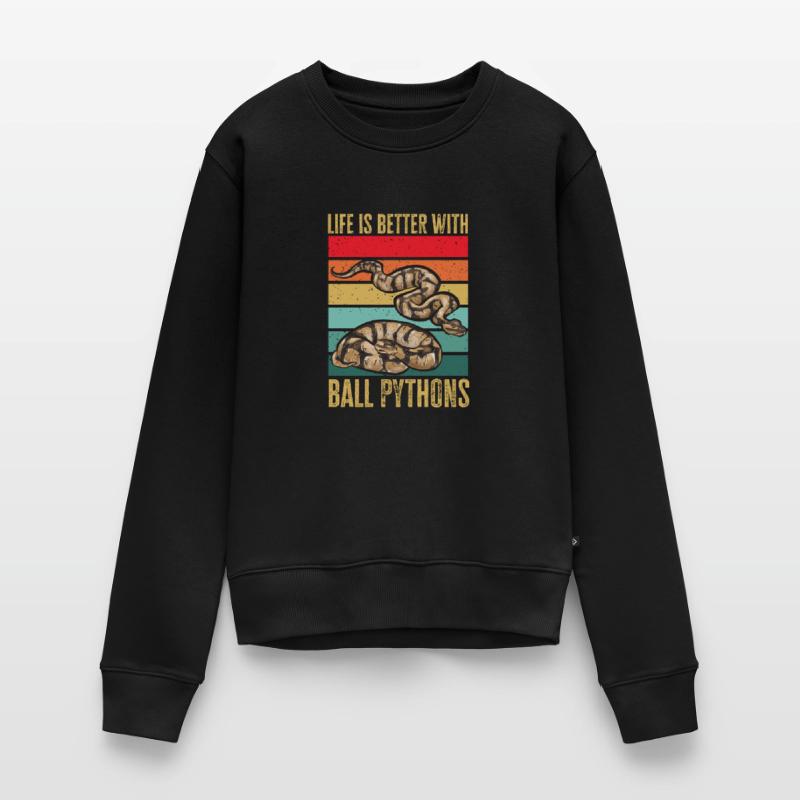 Ball Python Schlange Königspython Frauen Premium Bio Pullover