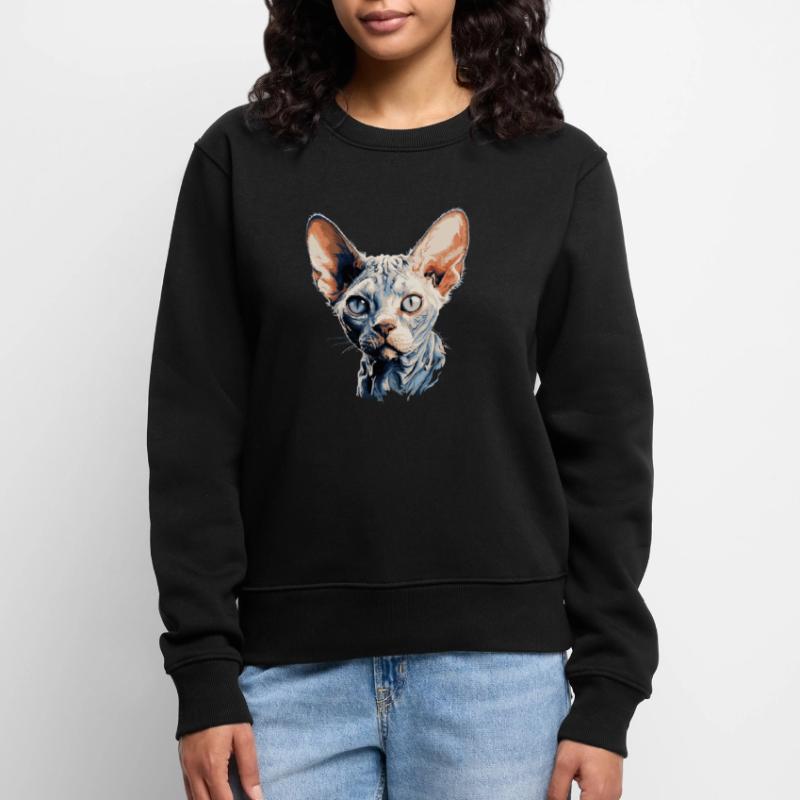 Devon Rex Kätzchen Devon Rex Katze Frauen Premium Bio Pullover