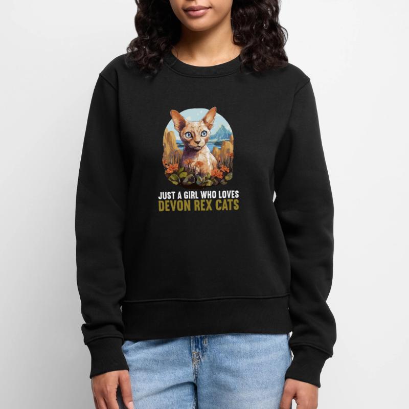 Devon Rex Kätzchen Devon Rex Katze Frauen Premium Bio Pullover