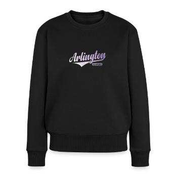Arlington Stadt im Bundesstaat Kansas - Frauen Premium Bio Pullover - Schwarz - Vorne - Julia (174cm)