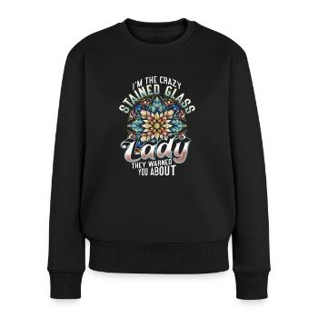 Glasmalerei Glaskünstlerin Glasmalerin - Frauen Premium Bio Pullover - Schwarz - Vorne - Julia (174cm)