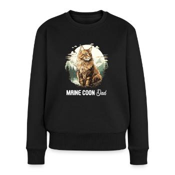 Maine Coon Kitten Maine Coon Cat - Women's Premium Organic Jumper - black - Front - Julia (174cm)
