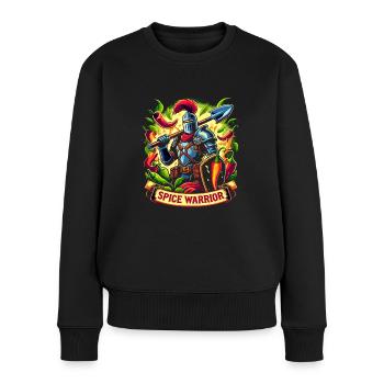 Amateurs de cuisine épicée, Chili Peppers Chef - Pull Premium bio Femme - noir - Devant - Julia (174cm)