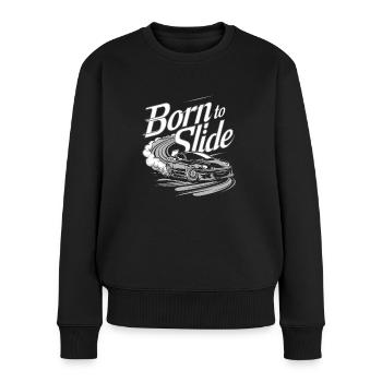 Auto-drift-rennen, Rennwagen-motorsport-drift - Frauen Premium Bio Pullover - Schwarz - Vorne - Julia (174cm)