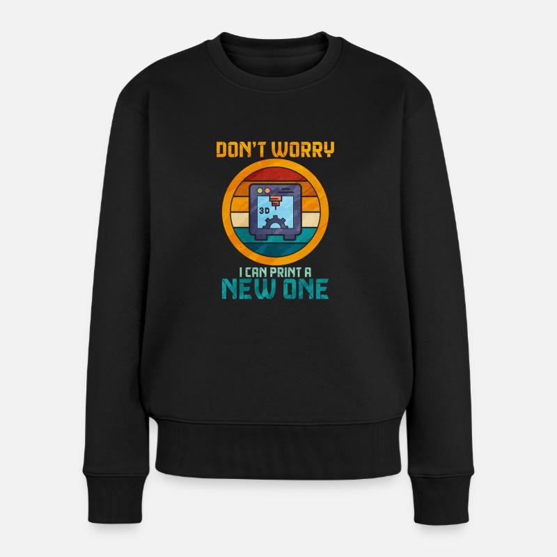 3d printing - Frauen Premium Bio Pullover - Schwarz