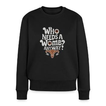 Hysterektomie-operation Zur Wiederherstellung Der - Frauen Premium Bio Pullover - Schwarz - Vorne - Julia (174cm)