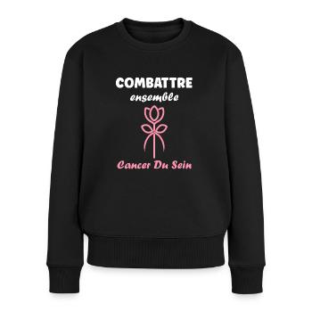 Sensibilisation cancer du sein - Pull Premium bio Femme - noir - Devant - Julia (174cm)