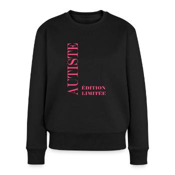 autiste - Pull Premium bio Femme - noir - Devant - Julia (174cm)