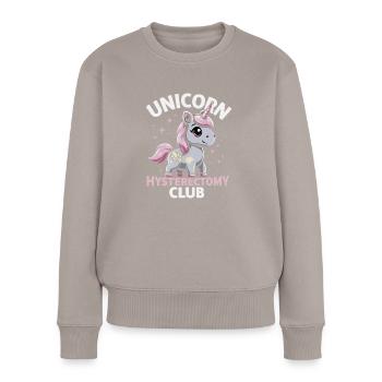 Hysterektomie-operation Zur Wiederherstellung Der - Frauen Premium Bio Pullover - Taupe - Vorne - Julia (174cm)