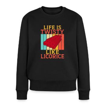 Cadeaux de réglisse - Pull Premium bio Femme - noir - Devant - Julia (174cm)