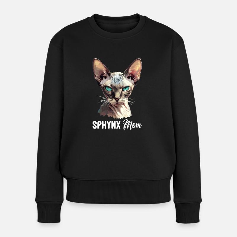 Sphynx Kätzchen Sphynx Katze - Frauen Premium Bio Pullover - Schwarz