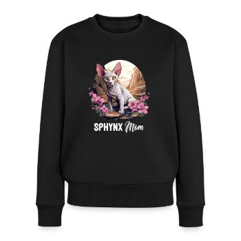 Sphynx Kätzchen Sphynx Katze - Frauen Premium Bio Pullover - Schwarz - Vorne - Julia (174cm)