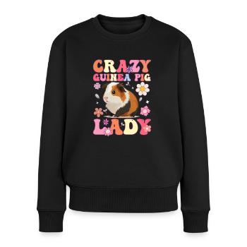 Cochon d’Inde fou Lady Groovy Cochon d’Inde - Pull Premium bio Femme - noir - Devant - Julia (174cm)