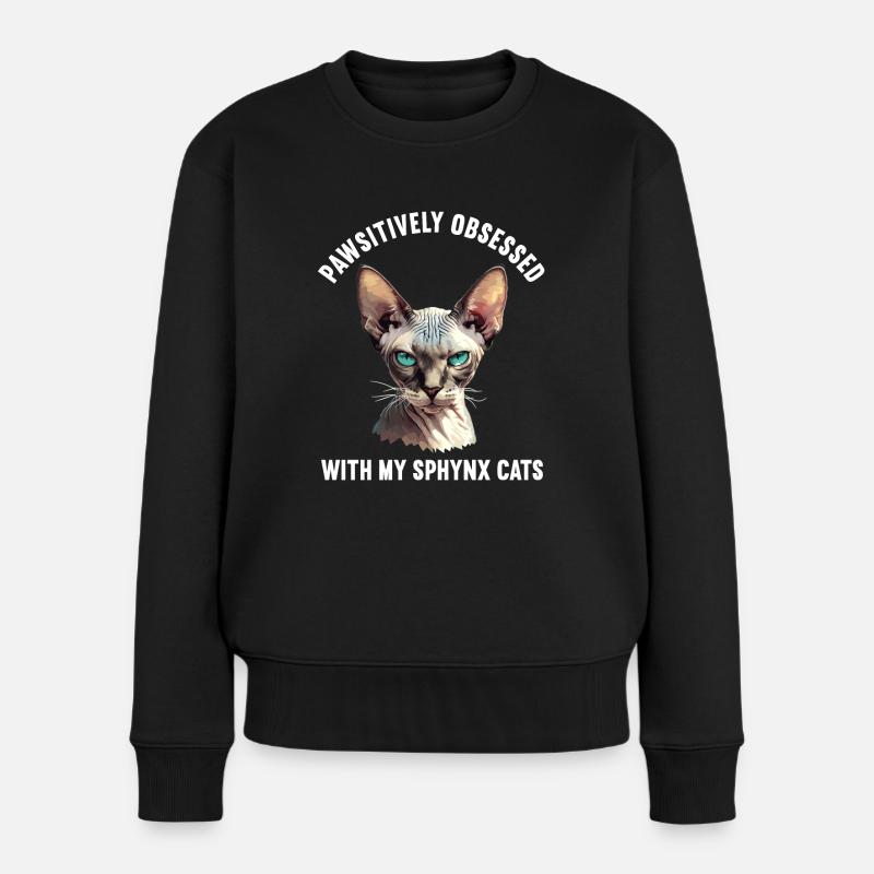Sphynx Kätzchen Sphynx Katze - Frauen Premium Bio Pullover - Schwarz