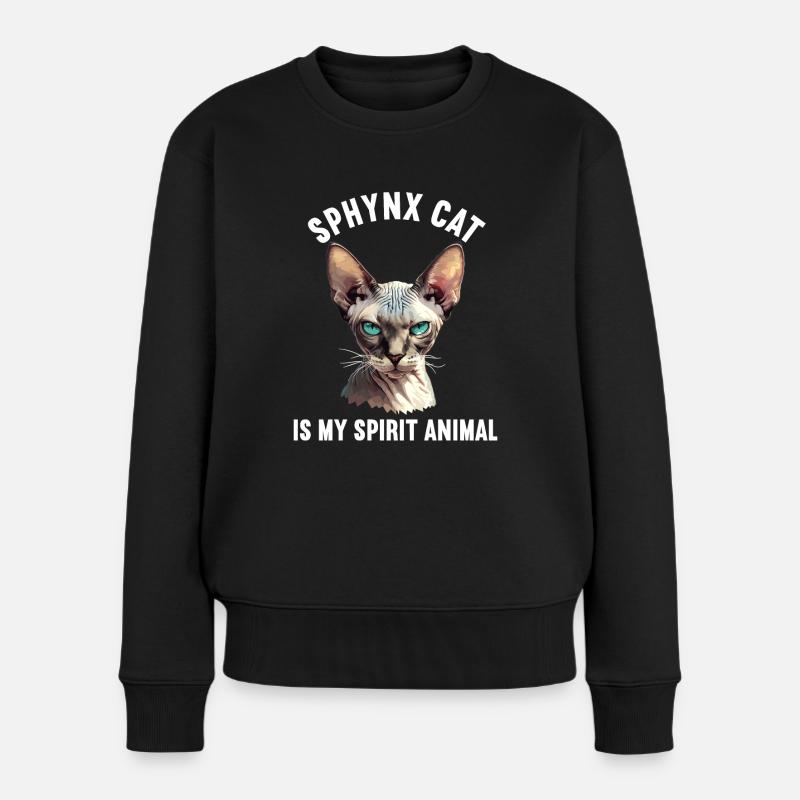 Sphynx Kätzchen Sphynx Katze - Frauen Premium Bio Pullover - Schwarz
