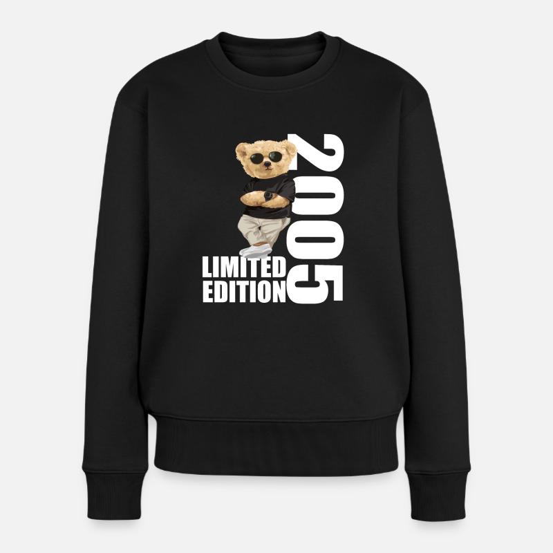Limited Edition 2005 Bär Bären Geburtstag 2005 - Frauen Premium Bio Pullover - Schwarz