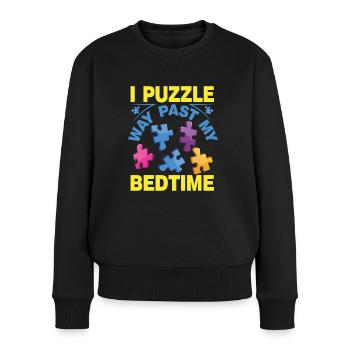 Jigsaw Puzzle Piece Puzzle Lover - Women's Premium Organic Jumper - black - Front - Julia (174cm)