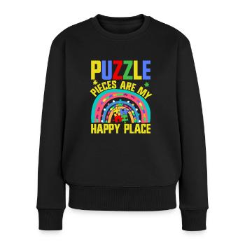 Jigsaw Puzzle Piece Puzzle Lover - Women's Premium Organic Jumper - black - Front - Julia (174cm)