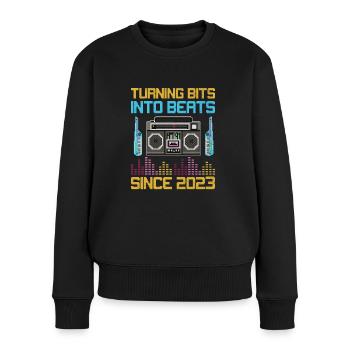 Chiptune Music Lover Groove to the Bleeps and Bloo - Women's Premium Organic Jumper - black - Front - Julia (174cm)