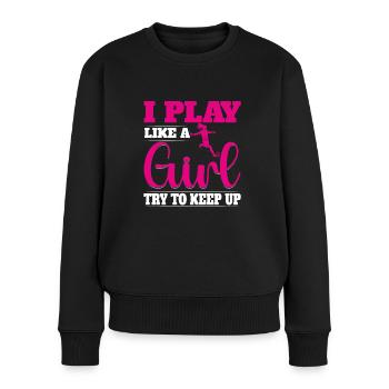 Soccer Girl Teen Soccer Lover Player - Pull Premium bio Femme - noir - Devant - Julia (174cm)
