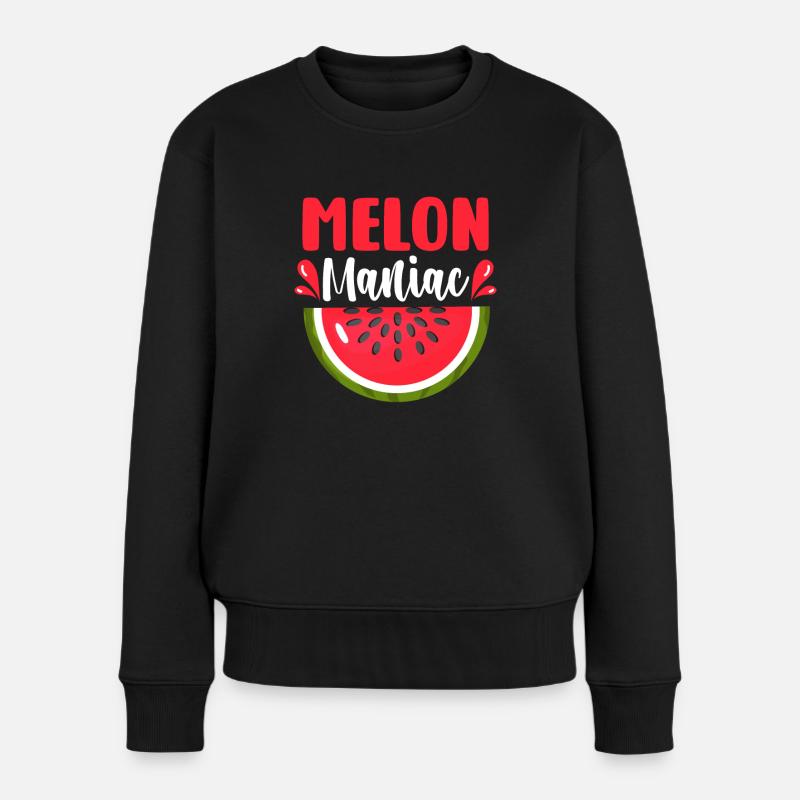 Melon Gift - Frauen Premium Bio Pullover - Schwarz