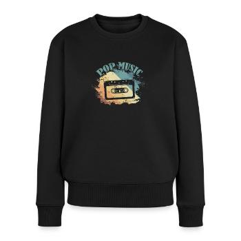 Cassette de musique pop R’n’B - Pull Premium bio Femme - noir - Devant - Julia (174cm)