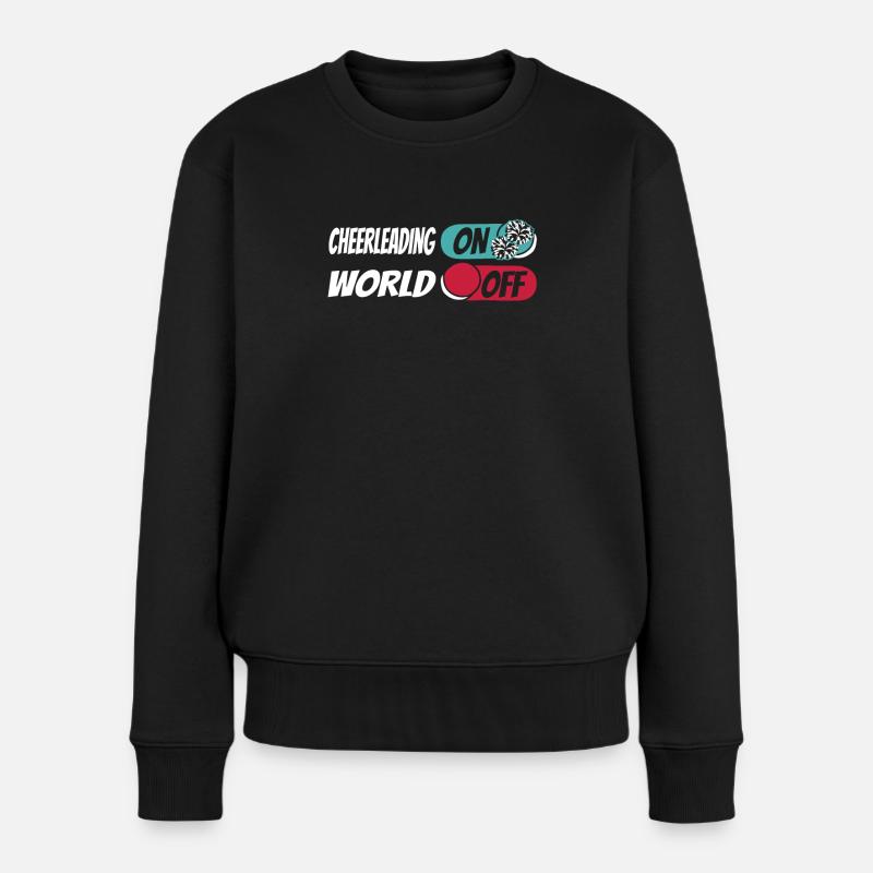 Cheerleader Cheerleading - Frauen Premium Bio Pullover - Schwarz