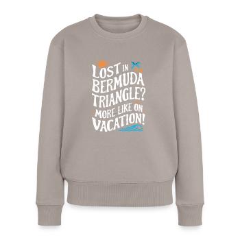 Mysteriöses Verschwindenlassen Im Bermudadreieck - Frauen Premium Bio Pullover - Taupe - Vorne - Julia (174cm)