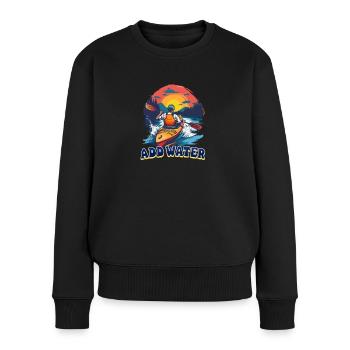 Kayak Ajouter de l’eau - Pull Premium bio Femme - noir - Devant - Julia (174cm)
