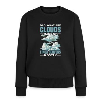 What Are Clouds Made Of, Linux Servers Mostly 31 - Women's Premium Organic Jumper - black - Front - Julia (174cm)