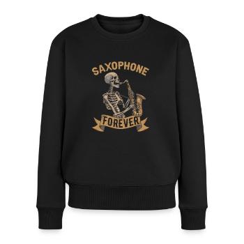 Saxophone Saxophone - Pull Premium bio Femme - noir - Devant - Julia (174cm)