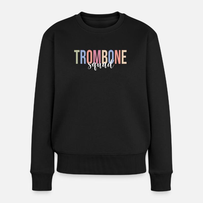 Posaunist Jazzmusik Marching Band - Frauen Premium Bio Pullover - Schwarz