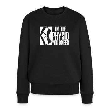 Physio Joke Physiotherapy - Frauen Premium Bio Pullover - Schwarz - Vorne - Julia (174cm)