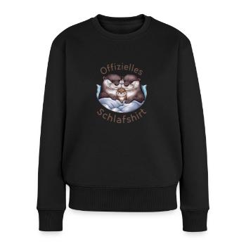 Official Sleep Shirt Otter Family Men Women - Women's Premium Organic Jumper - black - Front - Julia (174cm)