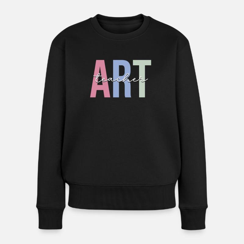 Lehrende Künstlerin Malerin Kunsttherapeutin - Frauen Premium Bio Pullover - Schwarz