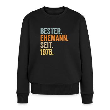 Valentine's Day Best Husband Since 1976 - Women's Premium Organic Jumper - black - Front - Julia (174cm)