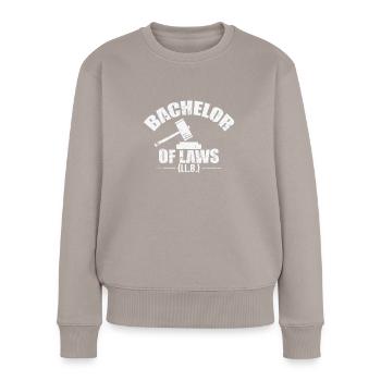 Bachelor of Laws Law - Women's Premium Organic Jumper - taupe - Front - Julia (174cm)