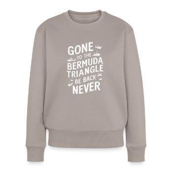 Mysteriöses Verschwindenlassen Im Bermudadreieck - Frauen Premium Bio Pullover - Taupe - Vorne - Julia (174cm)