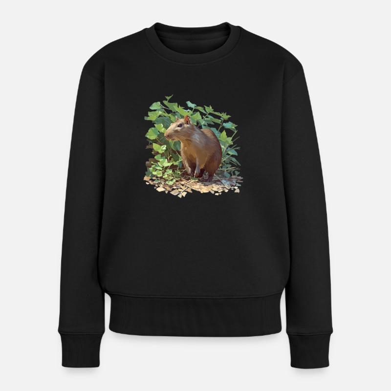 Agouti Agutis Aguti - Frauen Premium Bio Pullover - Schwarz