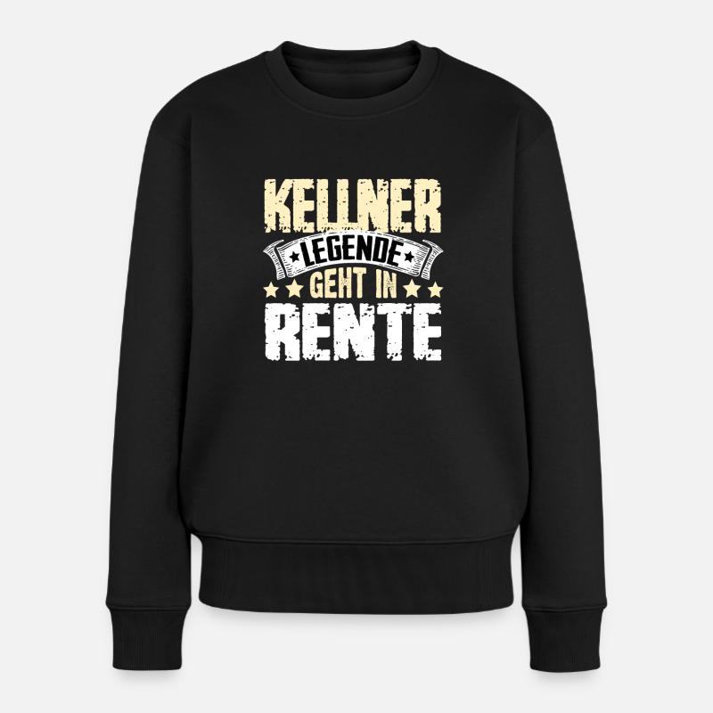 Kellner Legende Geht In Rente - Frauen Premium Bio Pullover - Schwarz