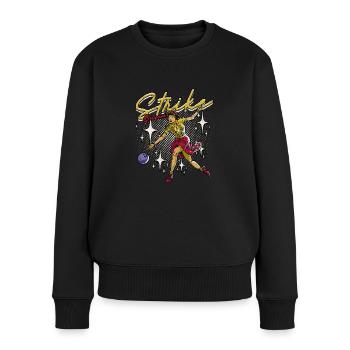 Bowling Strike Queen - Women's Premium Organic Jumper - black - Front - Julia (174cm)
