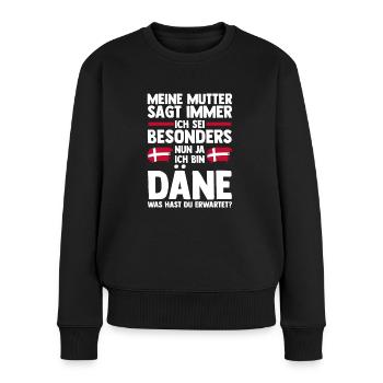 Dänen Dänisch Dänemark - Frauen Premium Bio Pullover - Schwarz - Vorne - Julia (174cm)