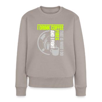 Pompier Jeune pompier Pompier - Pull Premium bio Femme - taupe - Devant - Julia (174cm)