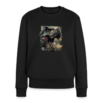 Allosaurier Allosaurus - Frauen Premium Bio Pullover - Schwarz - Vorne - Julia (174cm)