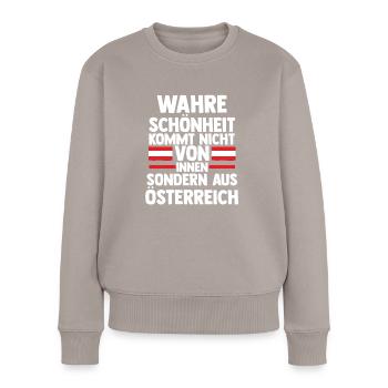 Austrians Austria - Women's Premium Organic Jumper - taupe - Front - Julia (174cm)